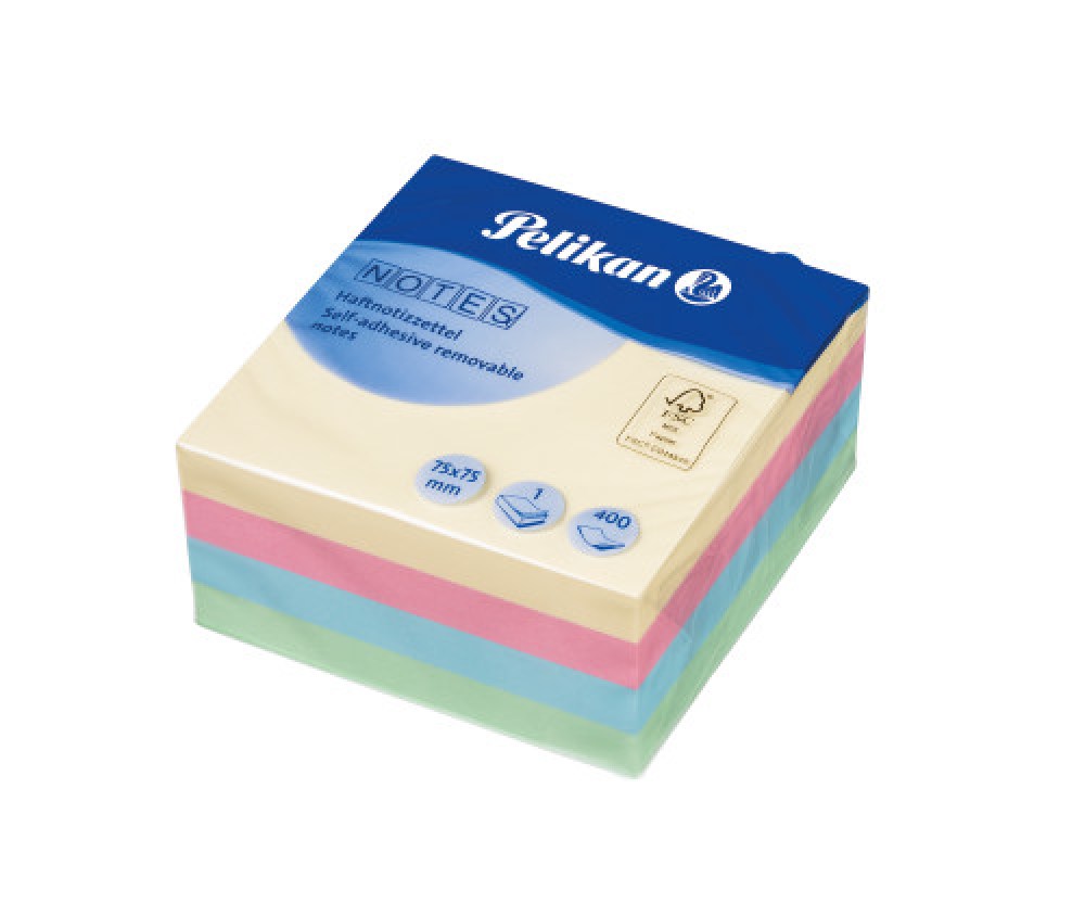 400 Pastel Sticky Notes (76x76mm) - Colourful Removable Adhesive